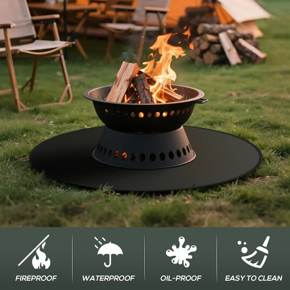 Tapis de foyer de 48 pouces pour grilles extérieures, protecteur de barbecue étanche et résistant à la chaleur