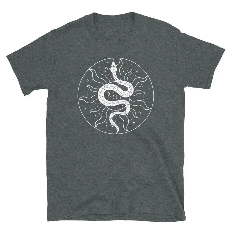 Vintage Halloween Esoteric Snake Shirt Goblincore Shirt Dark Cottagecore Witchy Shirt Astrology Tee Goth Grunge Spooky Season