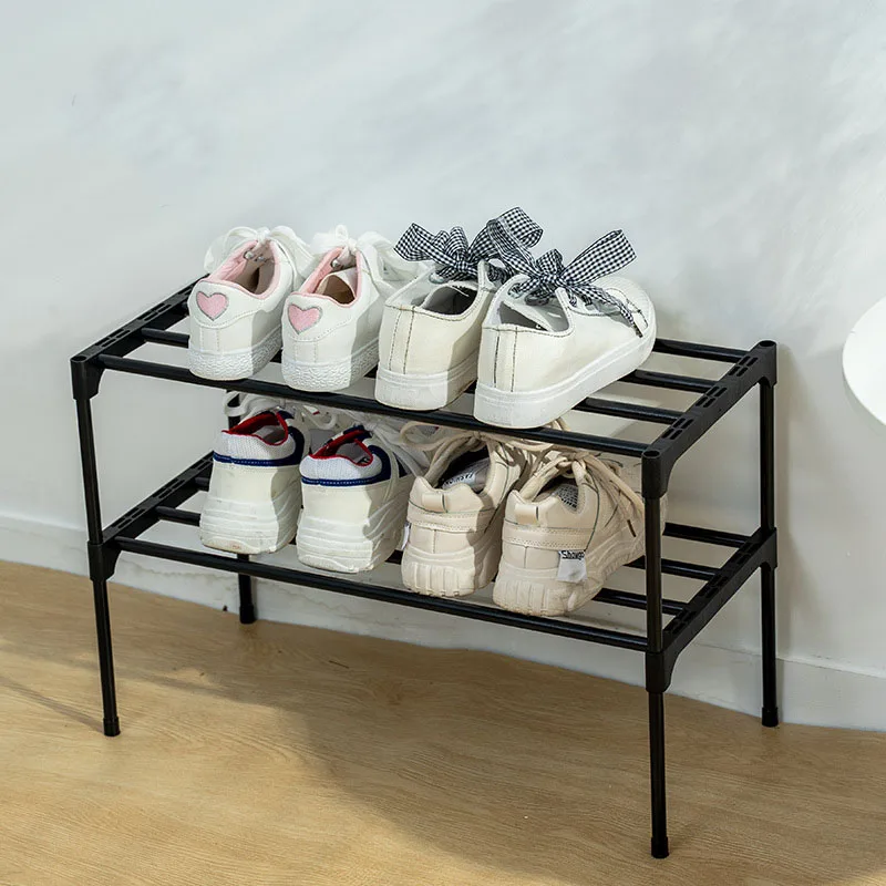 2 Layers Household Dustproof Shoe Cabinet Thickened Durable Living Room Slippers Boots Shoes Storage Rack Simple Assembly