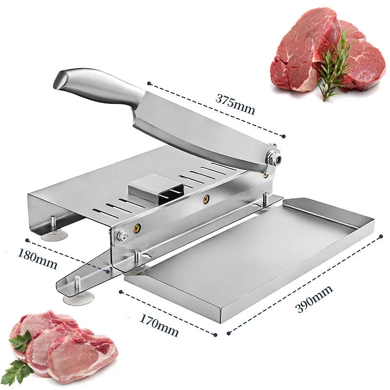 

Manual Meat Food Slicer Commercial Household Frozen Chicken Duck Fish and Lamb Bone Cutter Slicing Machine Kitchen Tool