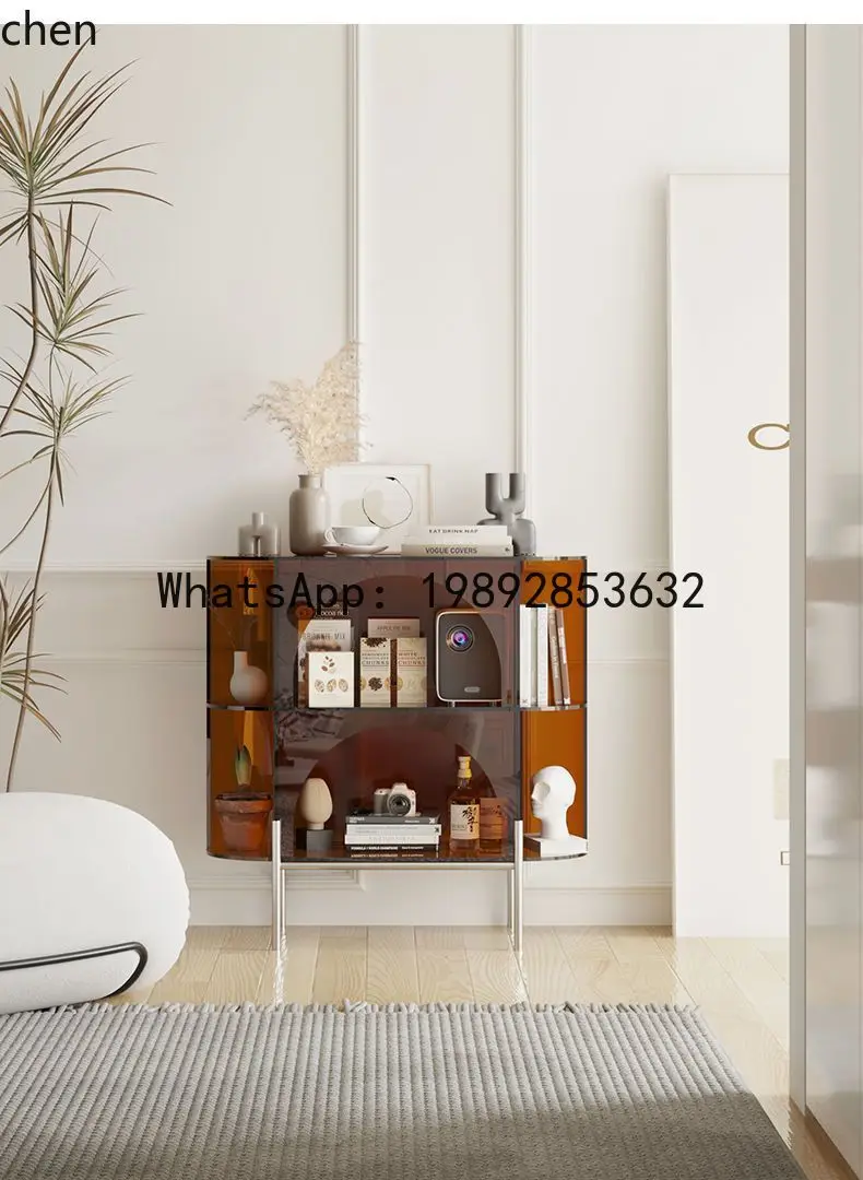X7  Acrylic Living Room Sofa Side Cabinet Simple Storage Tea Cabinet