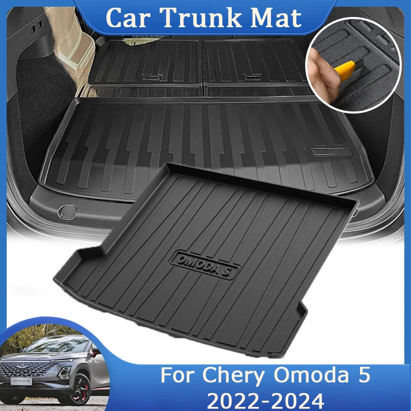 

For Chirey Chery Omoda 5 C5 FX 2022 2023 2024 5-Seat TPE Rear Trunk Mat Tray Storage Pad Floor Waterproof Protective Accessories