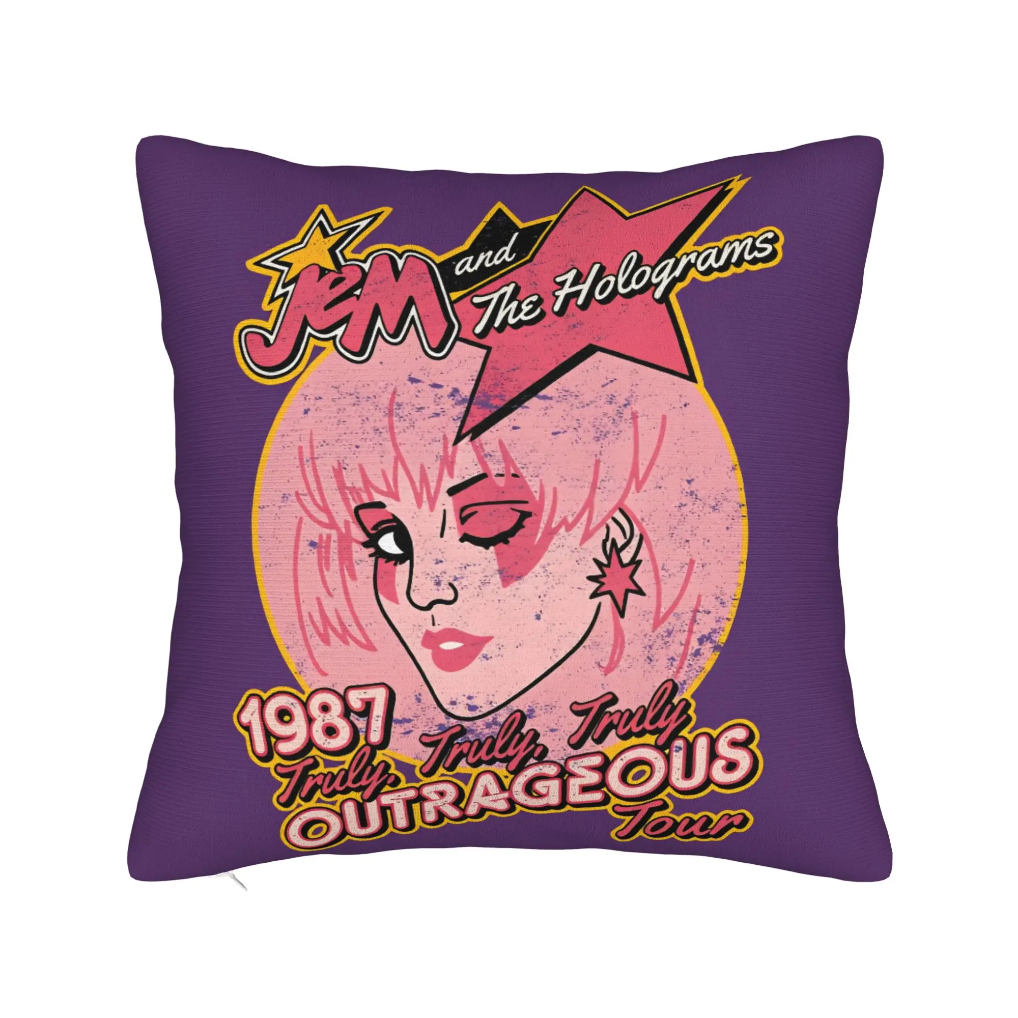 Kpop Jem and the Holograms Pillow Cover  Kawaii Pillow Case For Sofa Car Home Decor Print Pillowcases Birthday Present