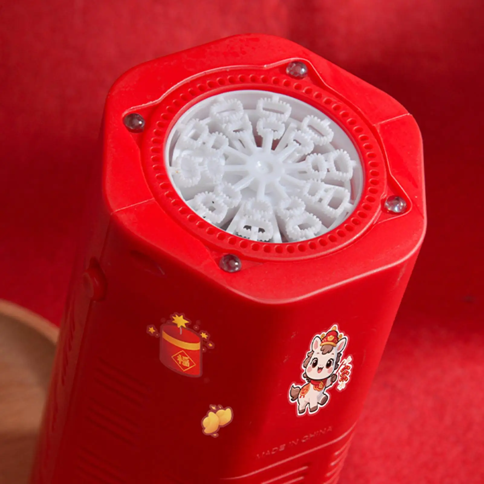 Machine à bulles pour enfants, jeux rotatifs de l'année du cheval, avec lumière, Rechargeable, automatique, pour anniversaire et noël