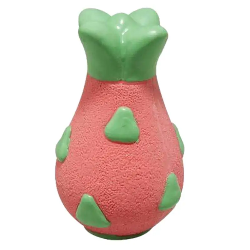 Pets Dog Toys Fruit Shape Squeeze Sound Toy Latex Pineapple Squeaky Chew Bite Resistant Toy Puppy Training Interactive