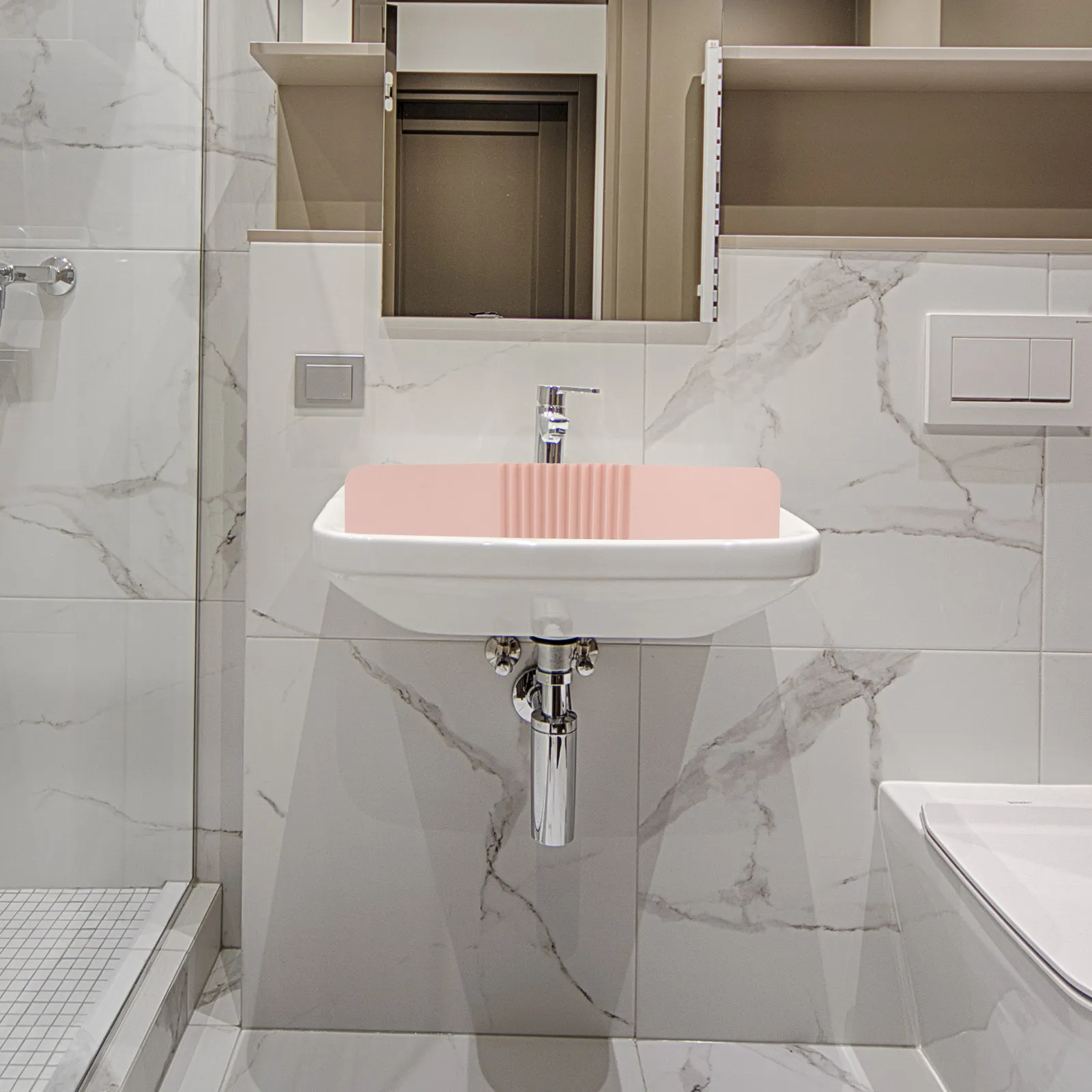1Pcs Sink Water Guard Premium Splash-Proof Sink Baffle Household Kitchen Bathroom Waterproof Barrier Board Random Color