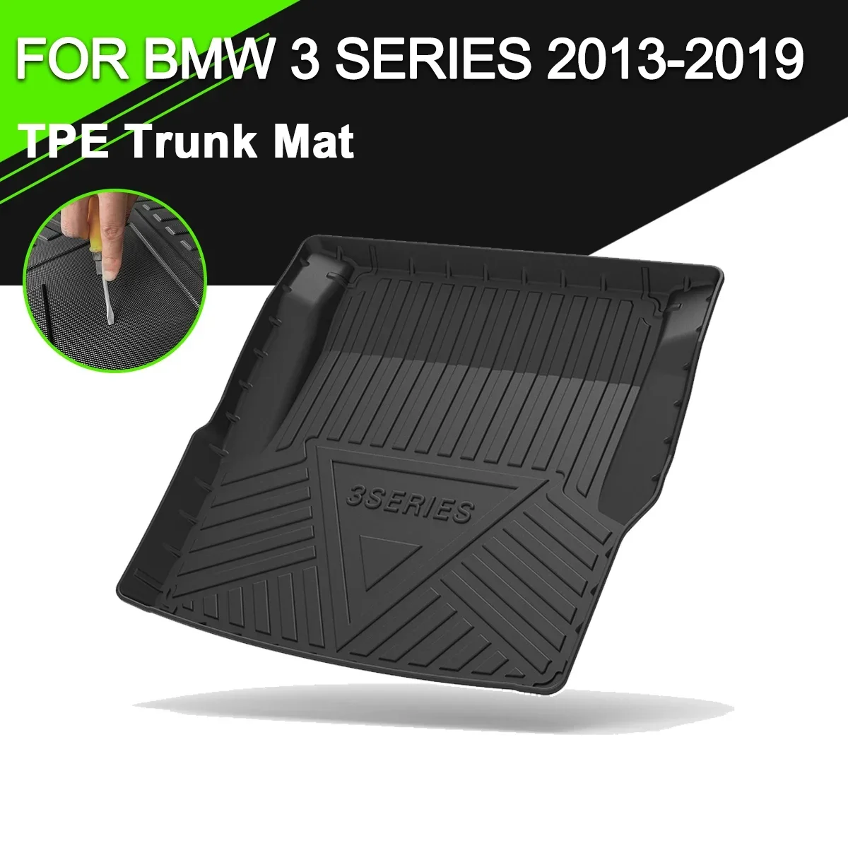 

Car Rear Trunk Cover Mat TPE Waterproof Non-Slip Rubber Cargo Liner Accessories For BMW 3 SERIES 2013-2019