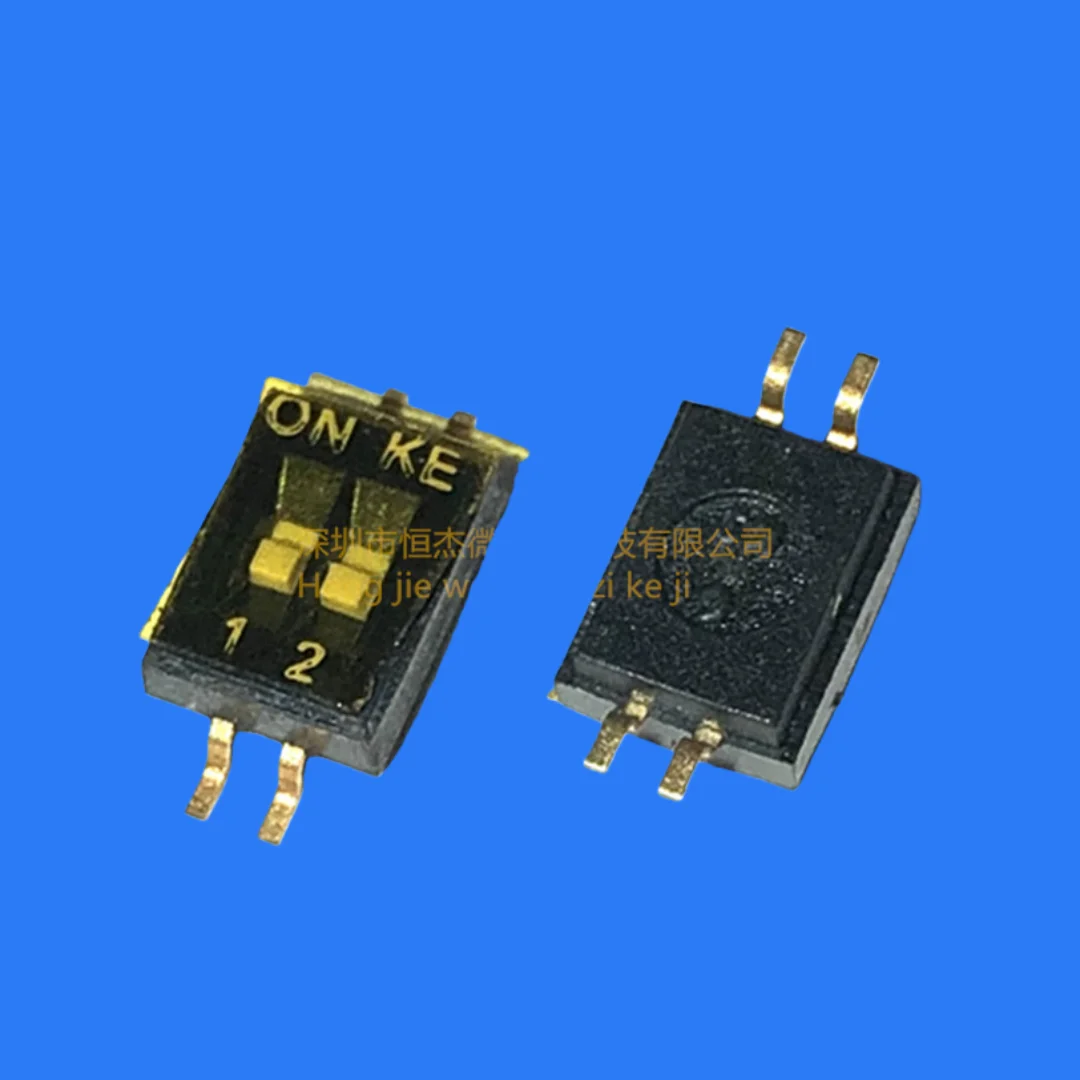 5PCS/Original KE Spacing 1.27MM DSHP02TSGER Patch SMD 2-Way Coding 2-Bit Dial Switch