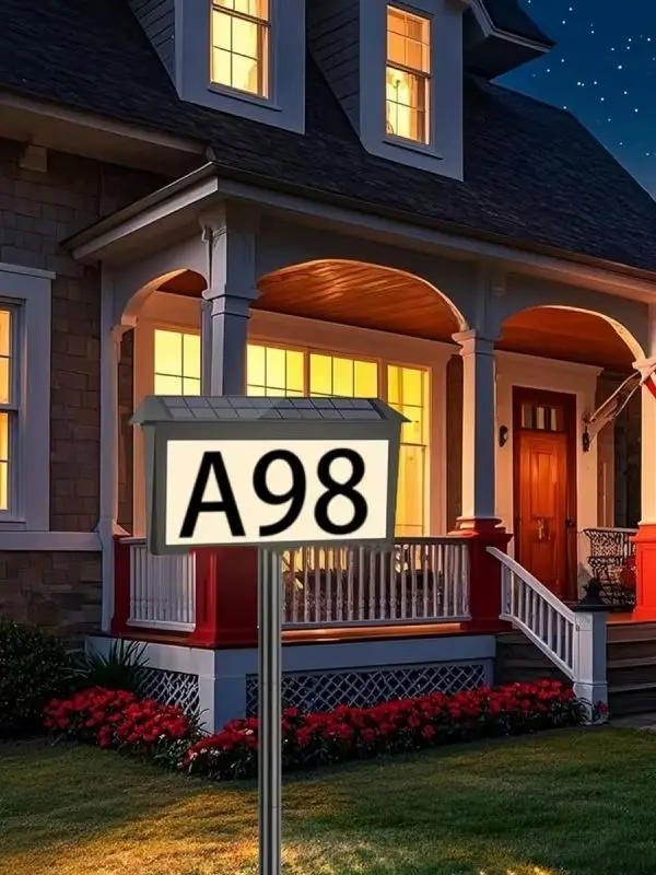 Solar-Powered Digital Door Number Light, Decorative Led House Number Light, Guide Light, Recessed Installation - for Houses, Villa Indicator Light, Solar-Powered Suitable for Villas, Lawns, Parks, Gift Light