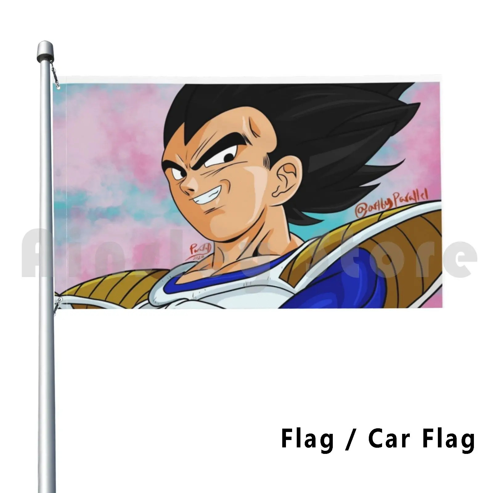 Prince Of All Outdoor Decor Flag Car Flag Dbz Super Anime Over 9000 Dragon