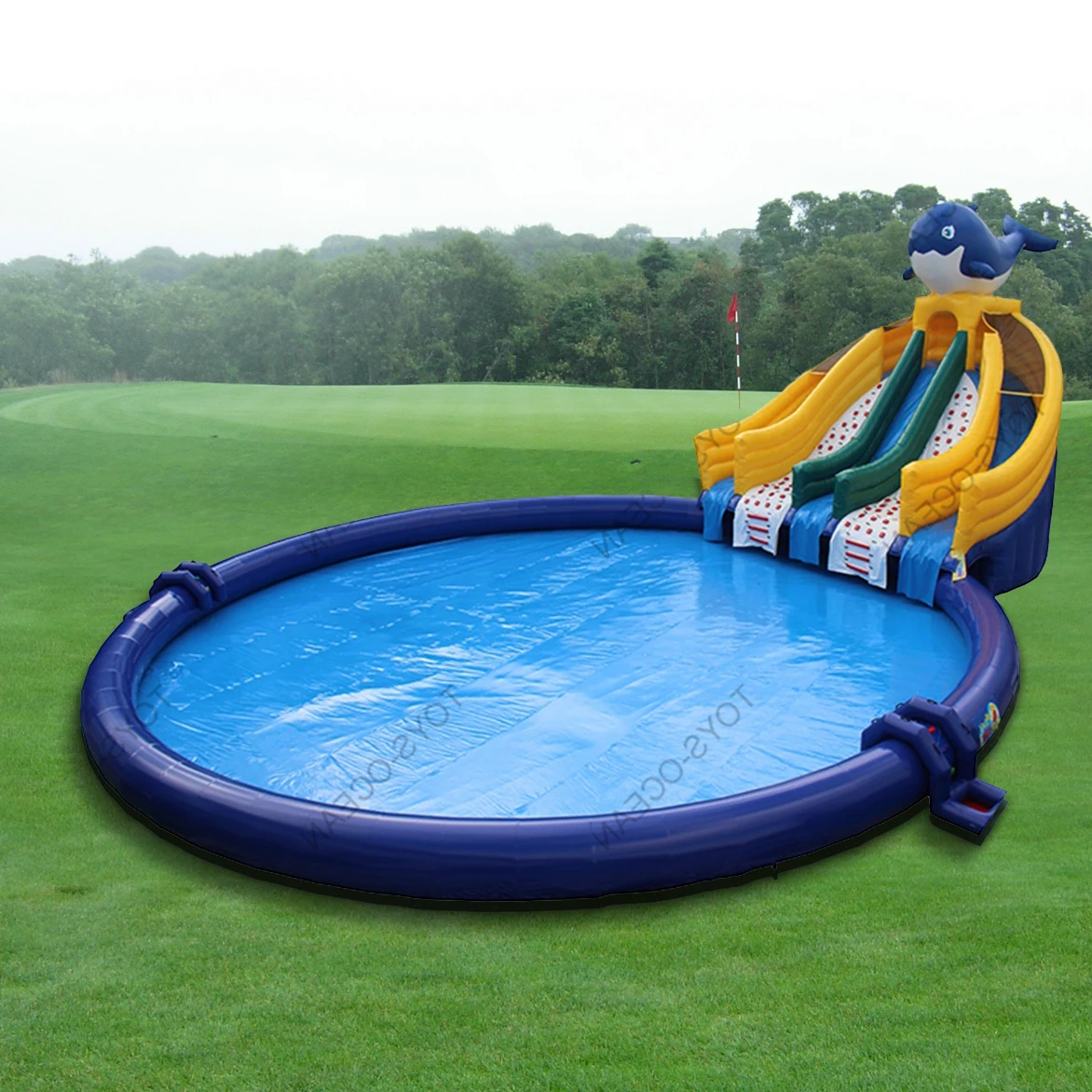 2025 New Commercial PVC  Giant Backyard Children Blow up Wet Dry Adult and Kid Pool  Slide Inflatable Water Slide for Sale