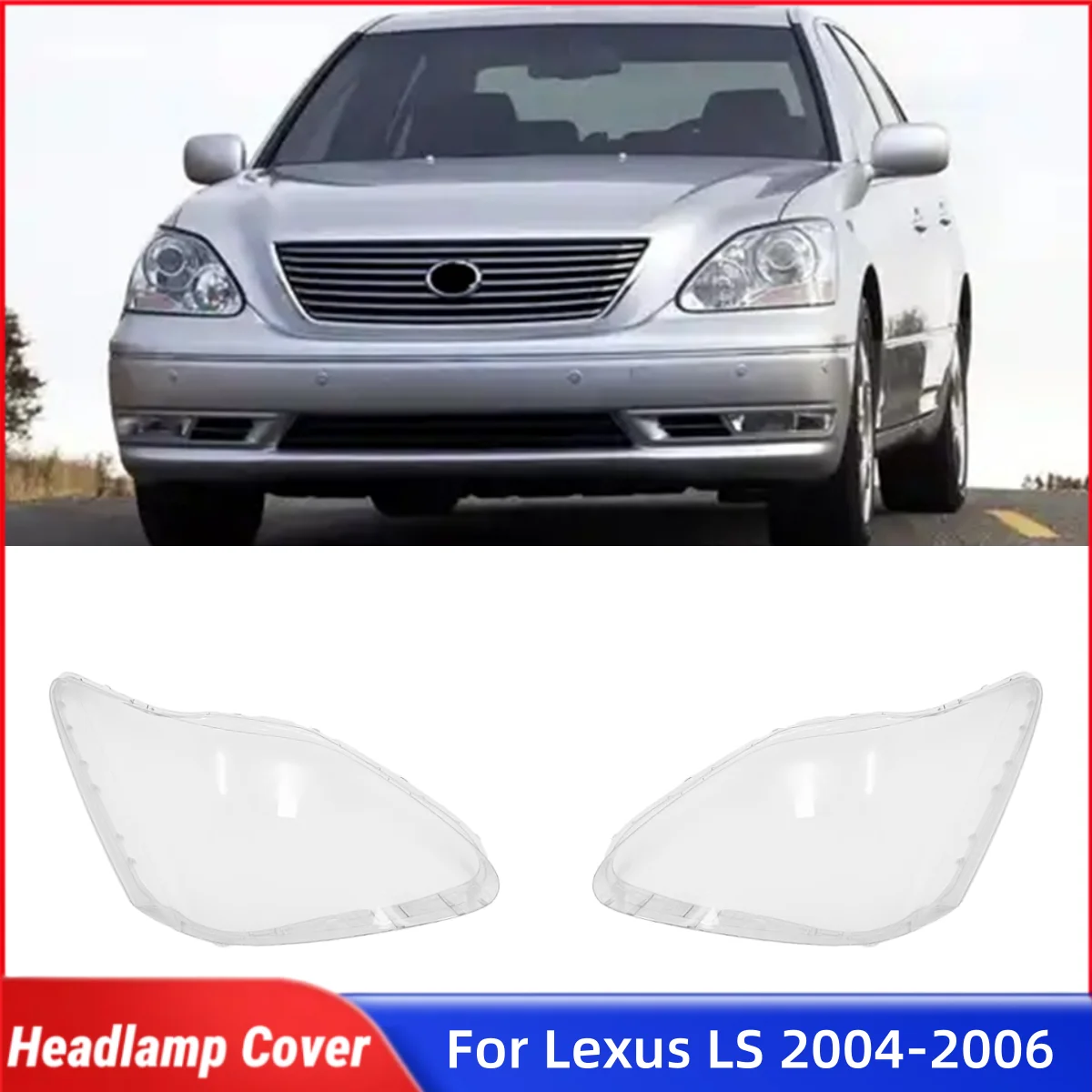 For Lexus LS LS430 2004 2005 2006 Car Gadgets Lights Cover Headlamp Shell Car Front Headlight Lens Cover Lights Shell