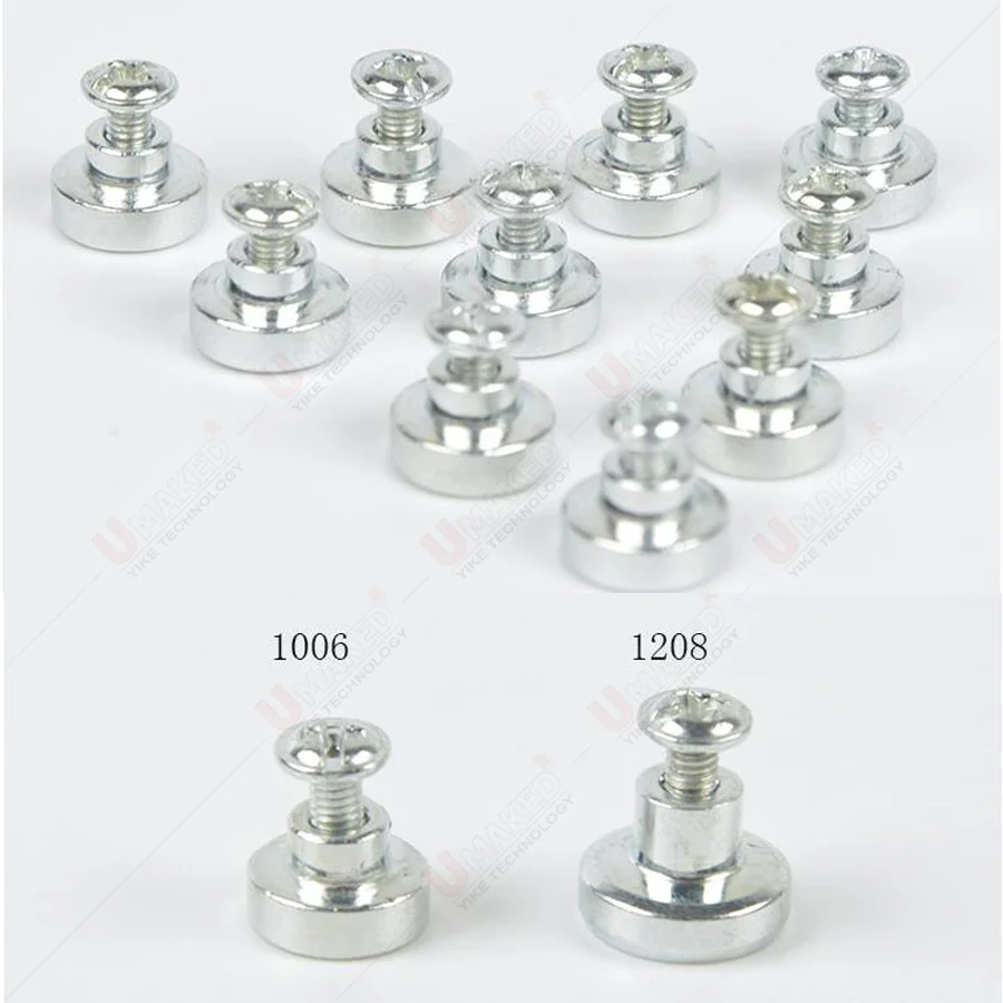 (10PCS) M3 H:8-10 mm magnetic screw for led light, Magnet kits for lamp fitting.for led ceiling light pcb plate fix on walls