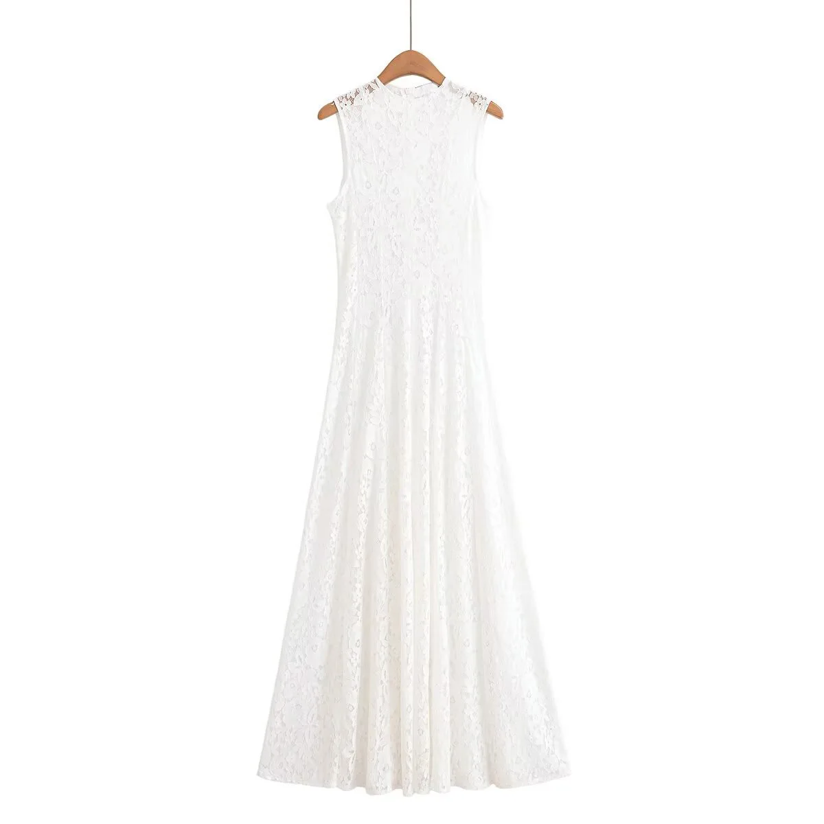 

UNIZERA women's dress is fashionable simple sexy slim fitting lace sleeveless and elegant Summer new dress