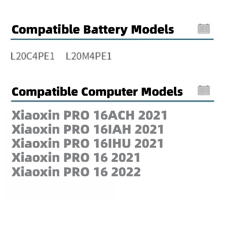 100% جديد L20M4PE1 15.36V 72.7Wh 4734mAh استبدال بطارية الكمبيوتر المحمول لينوفو IdeaPad 5 Pro-16IHU6 Pro-16ACH6 الخالق 5-16ACH6