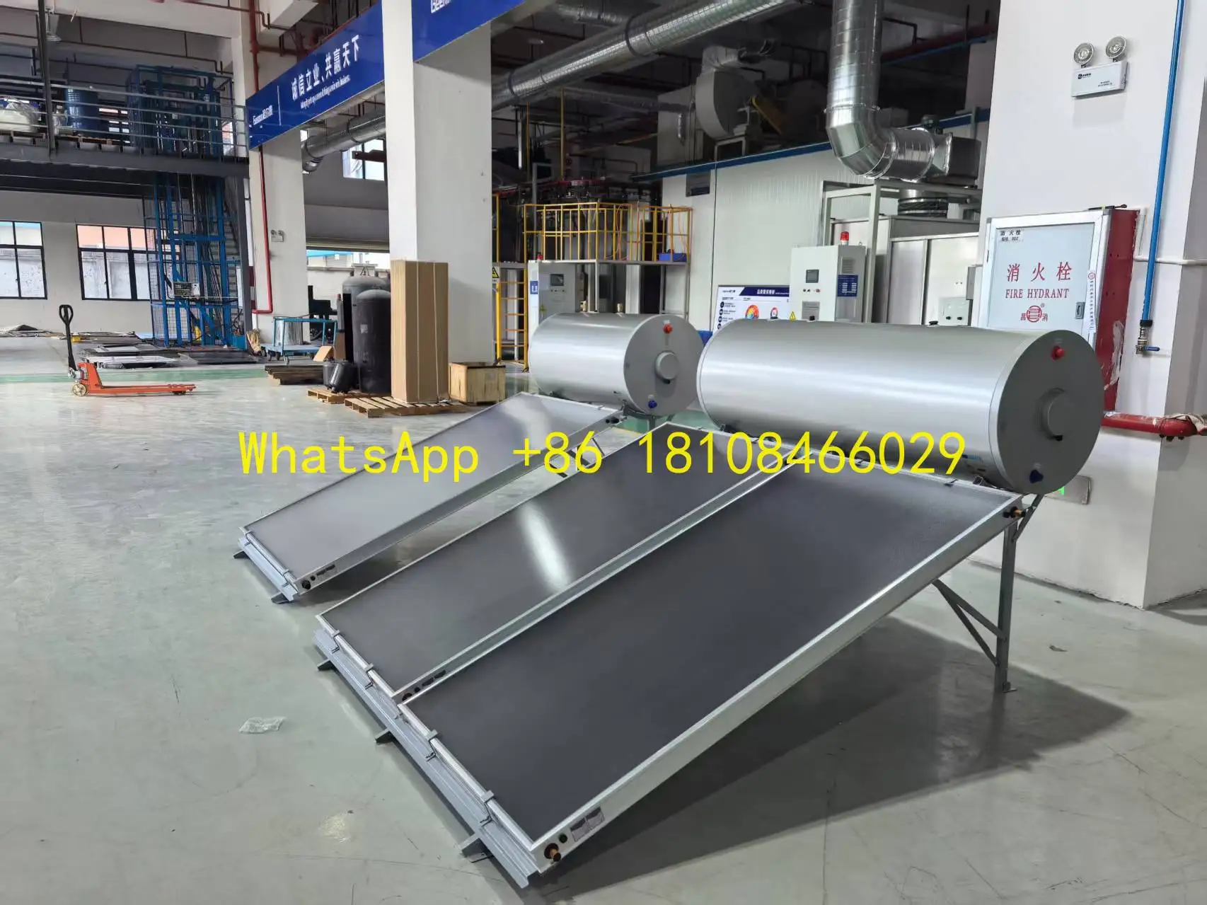 

Water Heater with 200L and 300L Enamel Tank and Electric Backup OEM Pressurized Flat Plate Solar