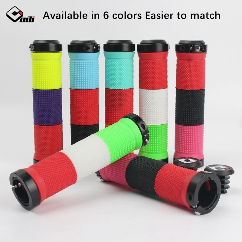 Odi Bicycle Handlebar Grips Non-slip Shockproof Double Locking Ring Soft Rubber durable Mixed colourful MTB grips BMX Bike Parts