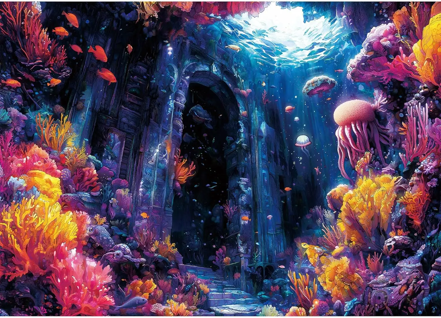 

Adult Dreamy Ocean Jigsaw Puzzle 120/300/500/1000 Pieces Stress Relief Entertainment Toys Landscape Puzzles Games Birthday Gifts