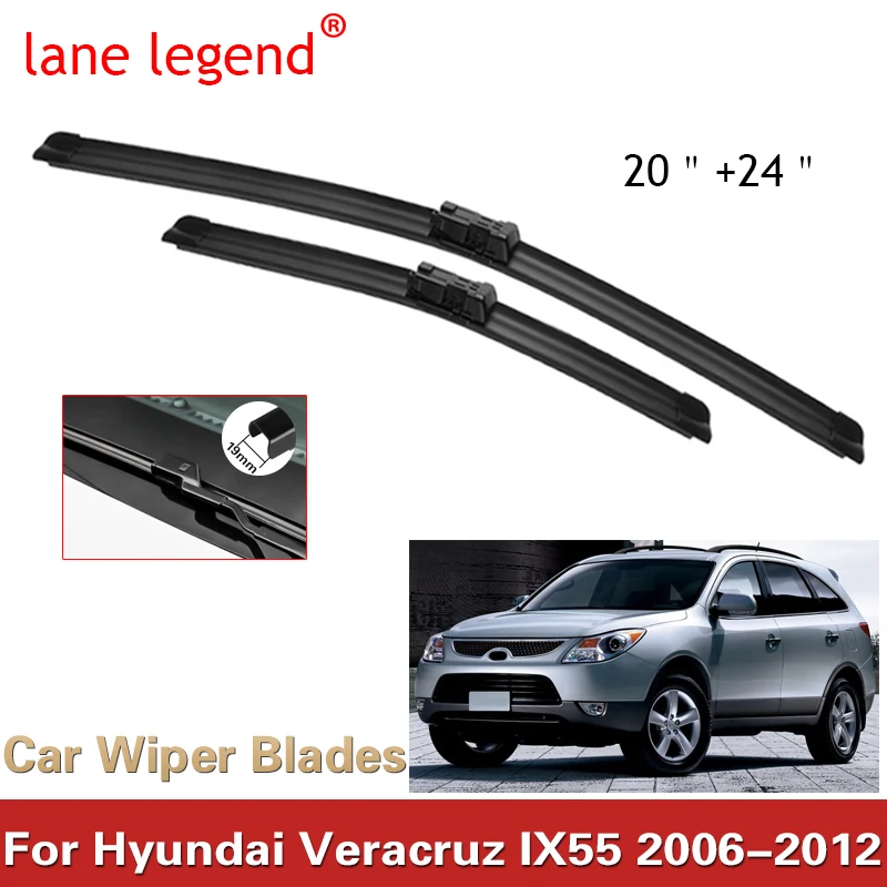 

For Hyundai Veracruz IX55 2006-2012 20"+24" Front Wiper Blades Windshield Windscreen Window Cutter Accessories 2012 2009 2007