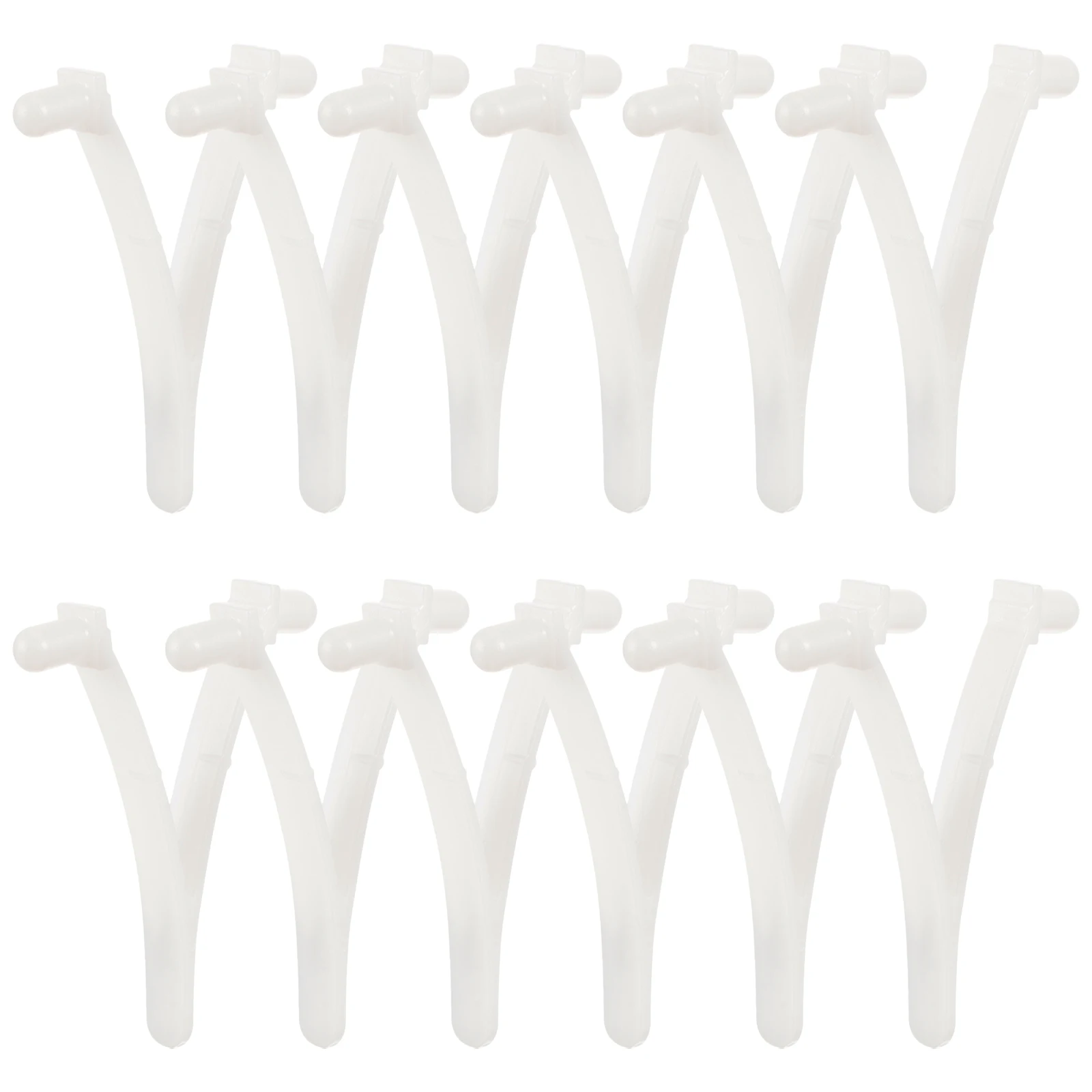 

12pcs V Clips for Pool Cleaning Tools Handle Replacement Swimming Pool Accessories Skimmer Pole Attachment Durable Plastic