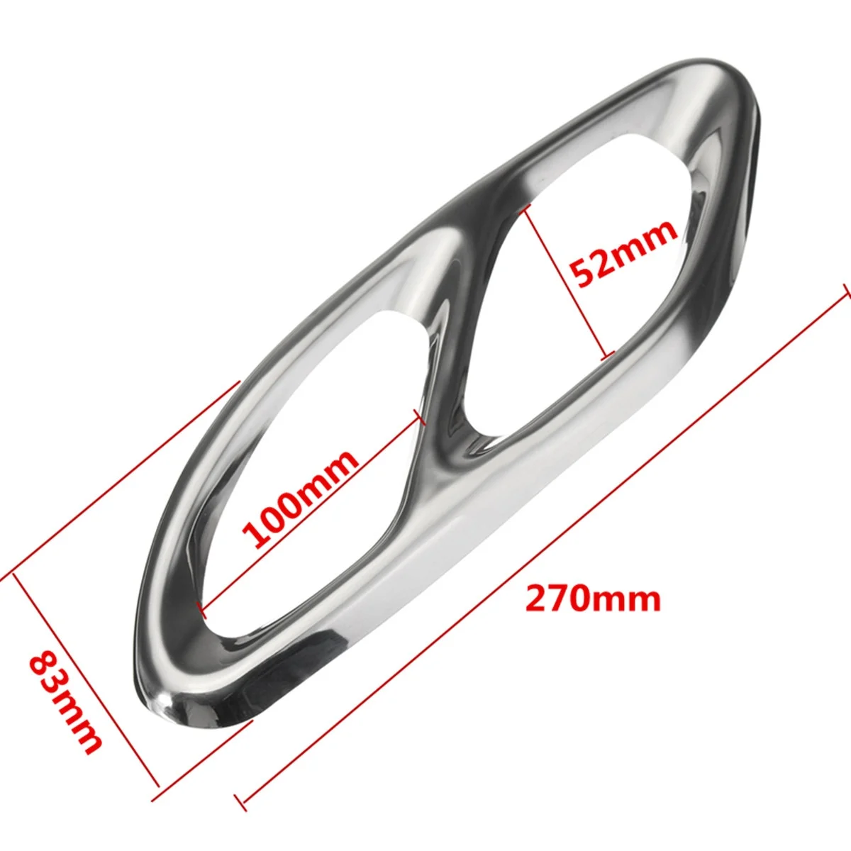 2Pcs For Benz GLC/C/E Class Car Rear Cylinder Exhaust Pipe Cover Trim Silver