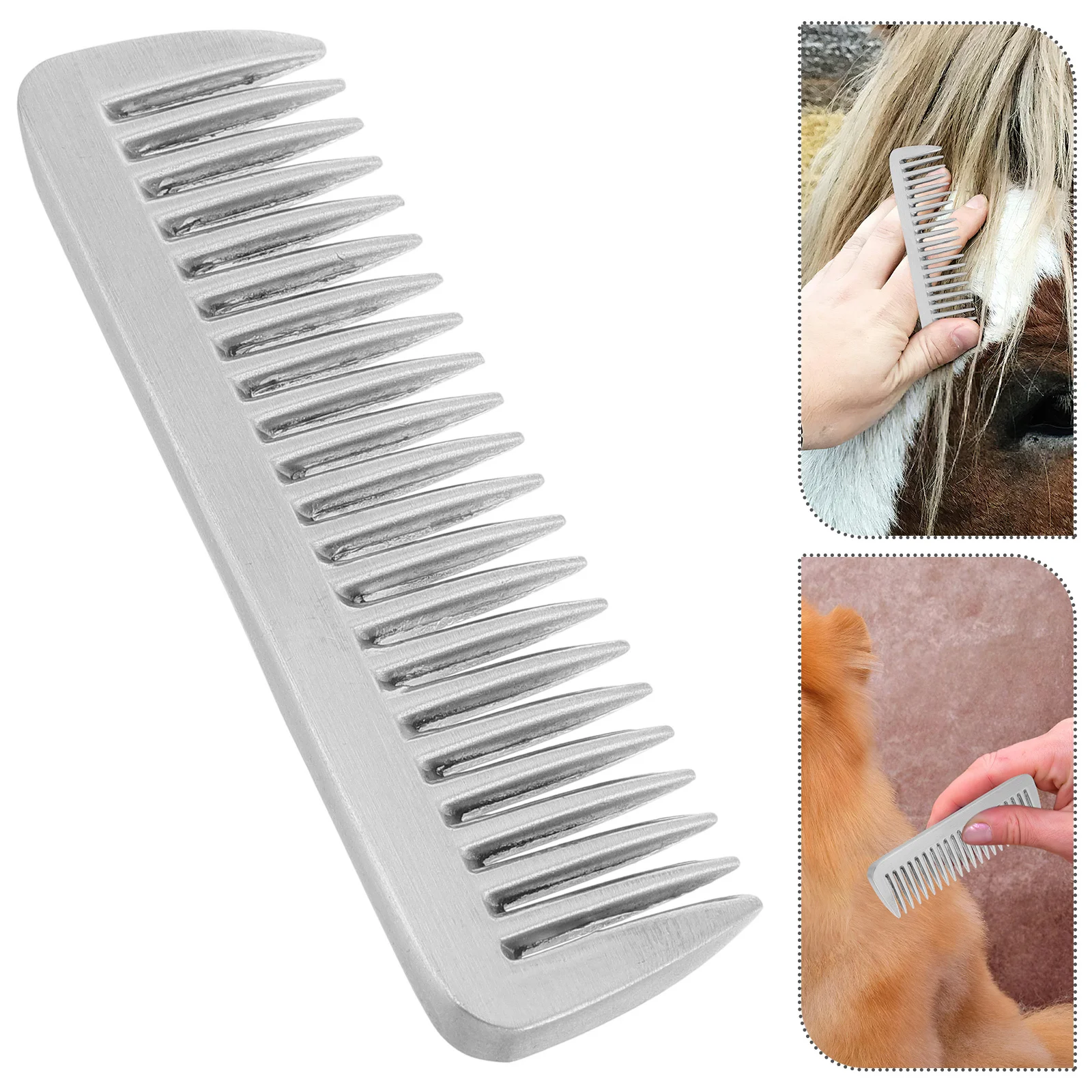 

Aluminum Pet Fine Tooth For Dogs Cats Durable Grooming Tool Detangling Matted Hair Bathing Accessories Metal Dog Comb