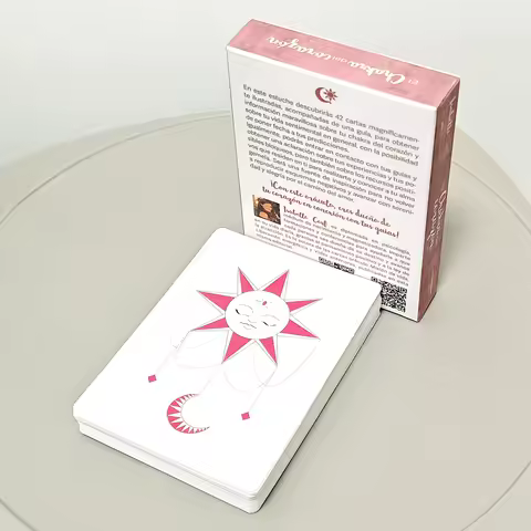 10.5*7.5cm In Spanish Language Romantic Love Oracle Deck 42 Pcs Heart Chakra Oracle Cards