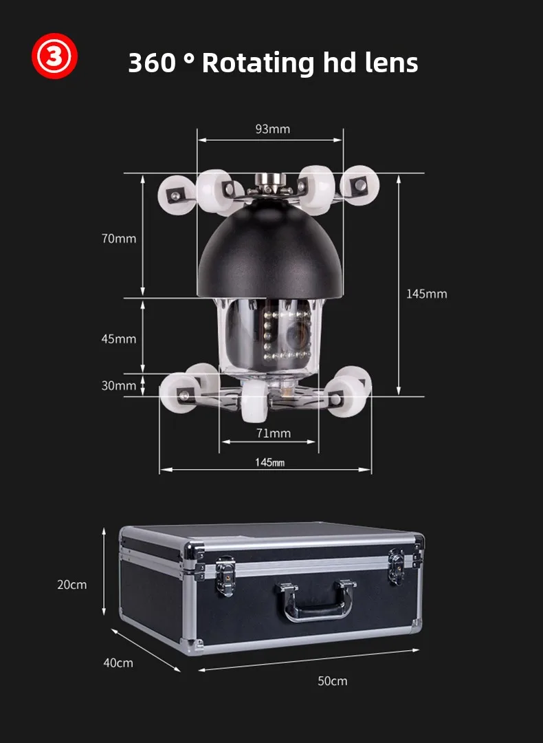 Industrial pipe endoscope, visual high definition camera, municipal sewer pipe video detector