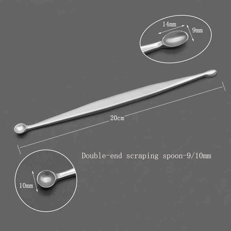 Roestvrijstalen spatel orthopedie chirurgische instrumenten ziekenhuisspatel tweekoppige spatel neusspatel
