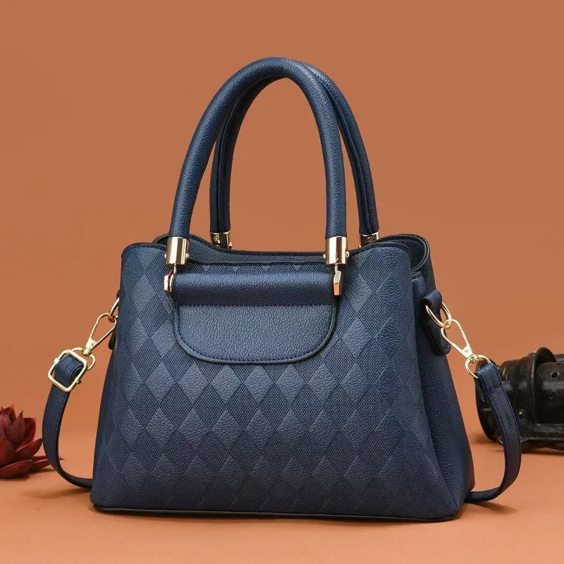 

Light Luxury Female Casual Tote Bag 2025 New High-end Brand Women's Handbags Atmospheric Pu Leather Shoulder Messenger Bags