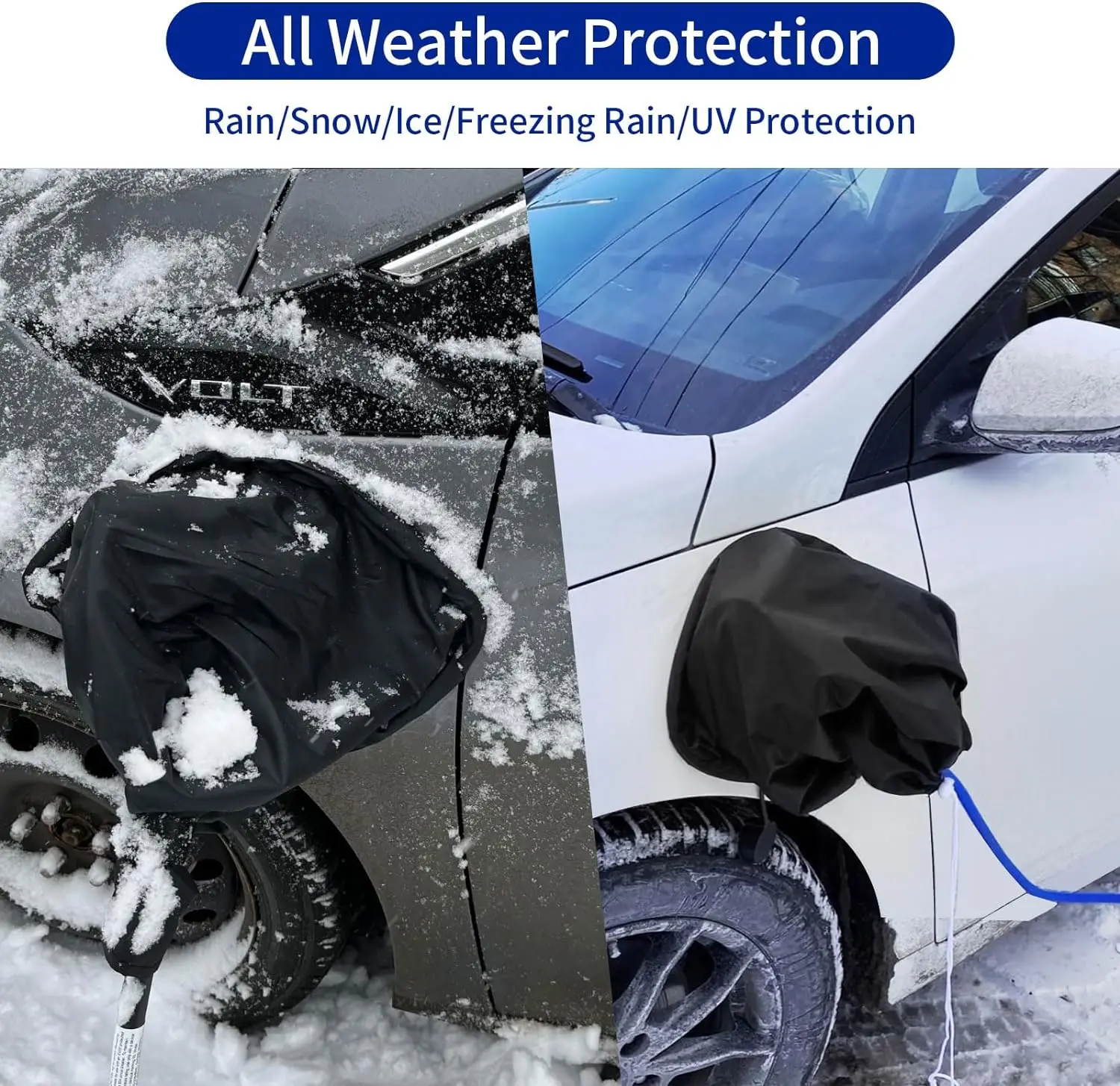 EV Charger Port Cover, Electric Car Charger Plug Cover, Outdoor Waterproof Winter Snow Rain UV All-Weather Protection