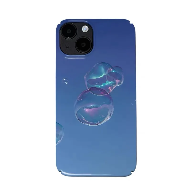 

Ins Korean Dopamine Blue Bubble Phone Case for IPhone 17 Air 16E 15 14 Plus 13 Mini 11 Pro Max 12 Pro Back Cover XS XR SE Case