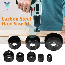 19-127mm Hole Saw Set Saw Cup Wood Crown Drill Bit For Gypsum Board Wood PVC Plastic Density Board Metal Woodworking Tools