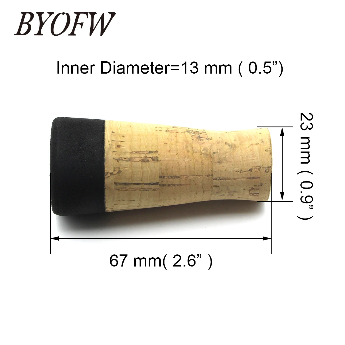 BYOFW 1 PC Composite Cork Grip Fishing Rod Handle Butt Section DIY For Pole Building Replacement or Repair Component  Tackle