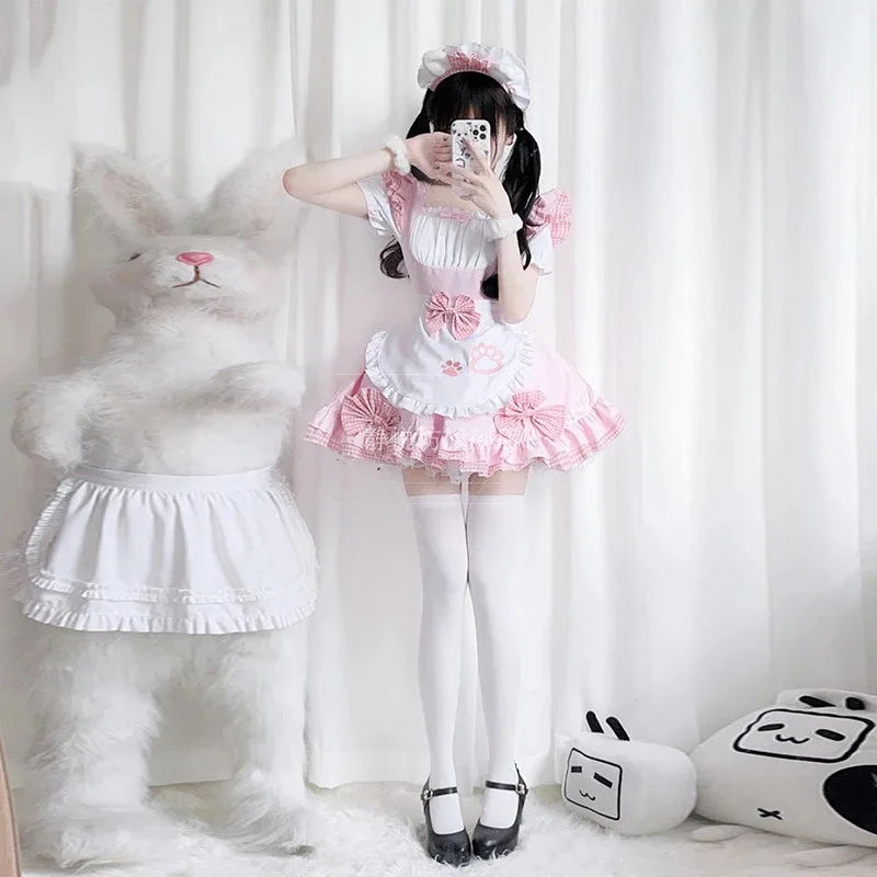 2025 yiyi حجم كبير مثير خادمة تأثيري لوليتا لطيف القط مخلب جرس صغير فستان الأميرة Disfraz أنيمي سيفيكا موحدة خادمة Di