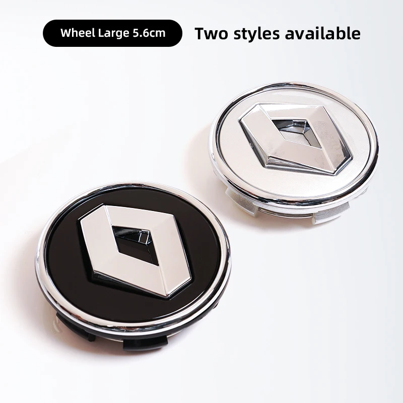 4 Tapas Centrales para Ruedas de Coche de 56 mm, Cubierta de Llanta con Emblema para Renault Clio, Sandero, Captur, Megane R5, 4 E-tech, Scenic, Austral, Rafale, QM6