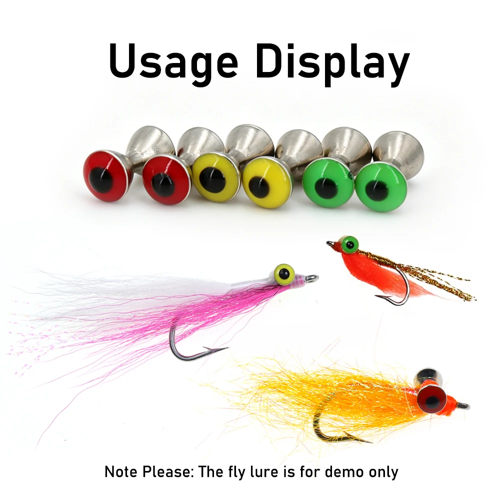 50pcs Fly Tying Crazy Charlie Streamers Brass Dumbbell Eyes 3.2mm 4mm 4.8mm Fly Fishing Material - view 6