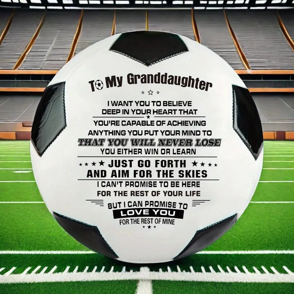 Printed Soccer Ball Football Toy to Your Son, Anniversary,Birthday,Wedding,Graduation Gifts, Perfect for Outdoor and Indoor Matc