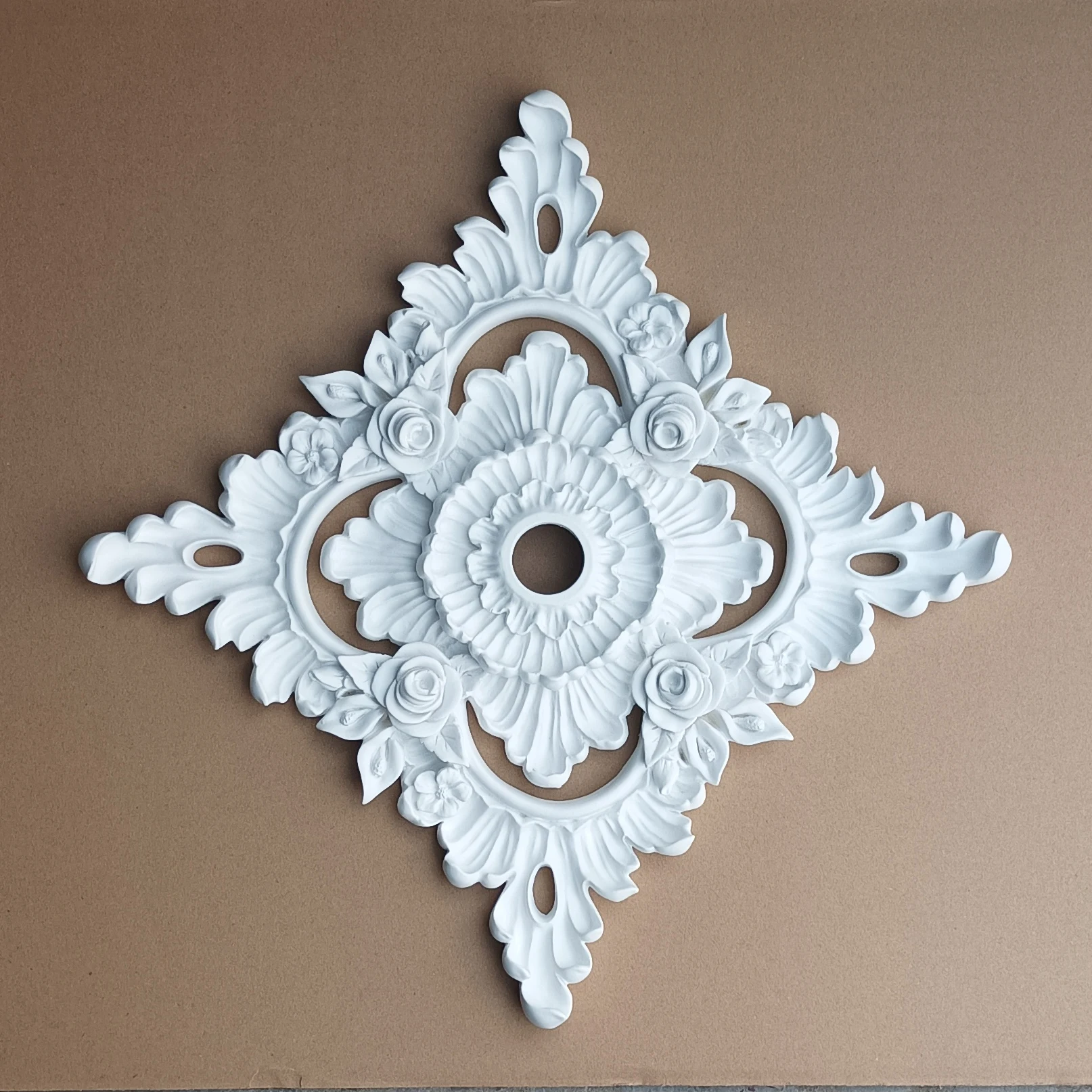 Polyurethane House Decoration European style PU Ceiling Rose Lamp base Wall Moulding Furniture Ornament Decorating Components