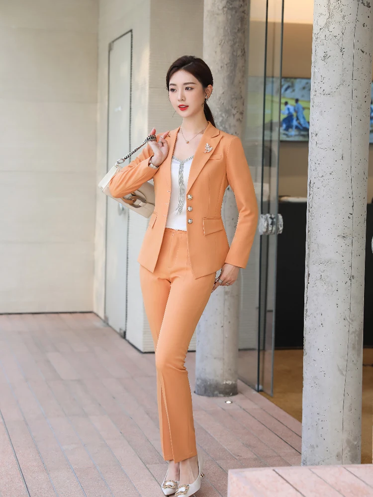

Newest Elegant 2025 Women Design Suit Professional Pantsuits Highest Temperament Unique Autumn and Winter Fashion костюм женский