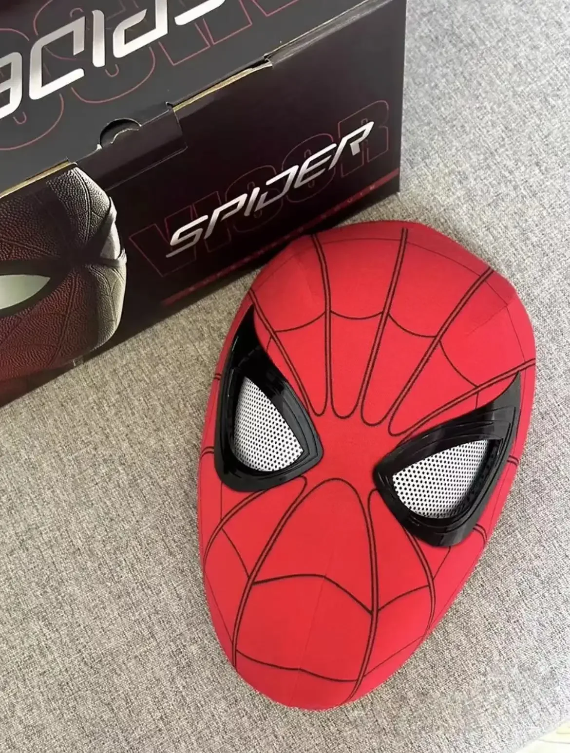 Popular Electric Spider Man Headband, Remote Control Flash USB Charging Glowing Mask, Funny and Handsome Gift