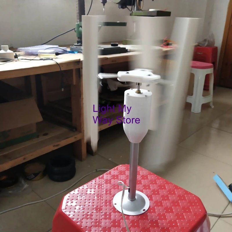 Three-phase permanent magnet generator Windmill toy night light making DIY display vertical axis wind generator model