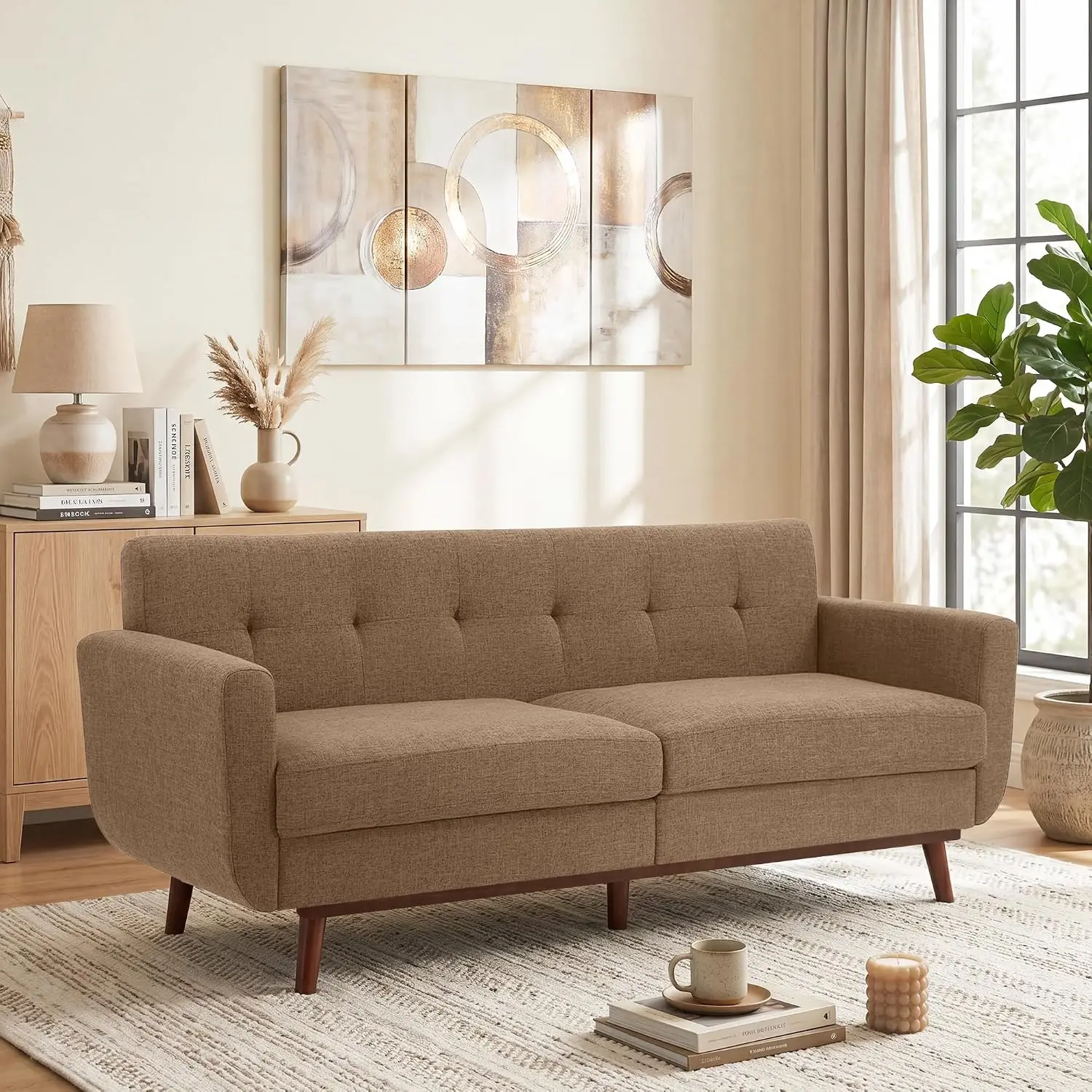 Mid Century Loveseat 77.2