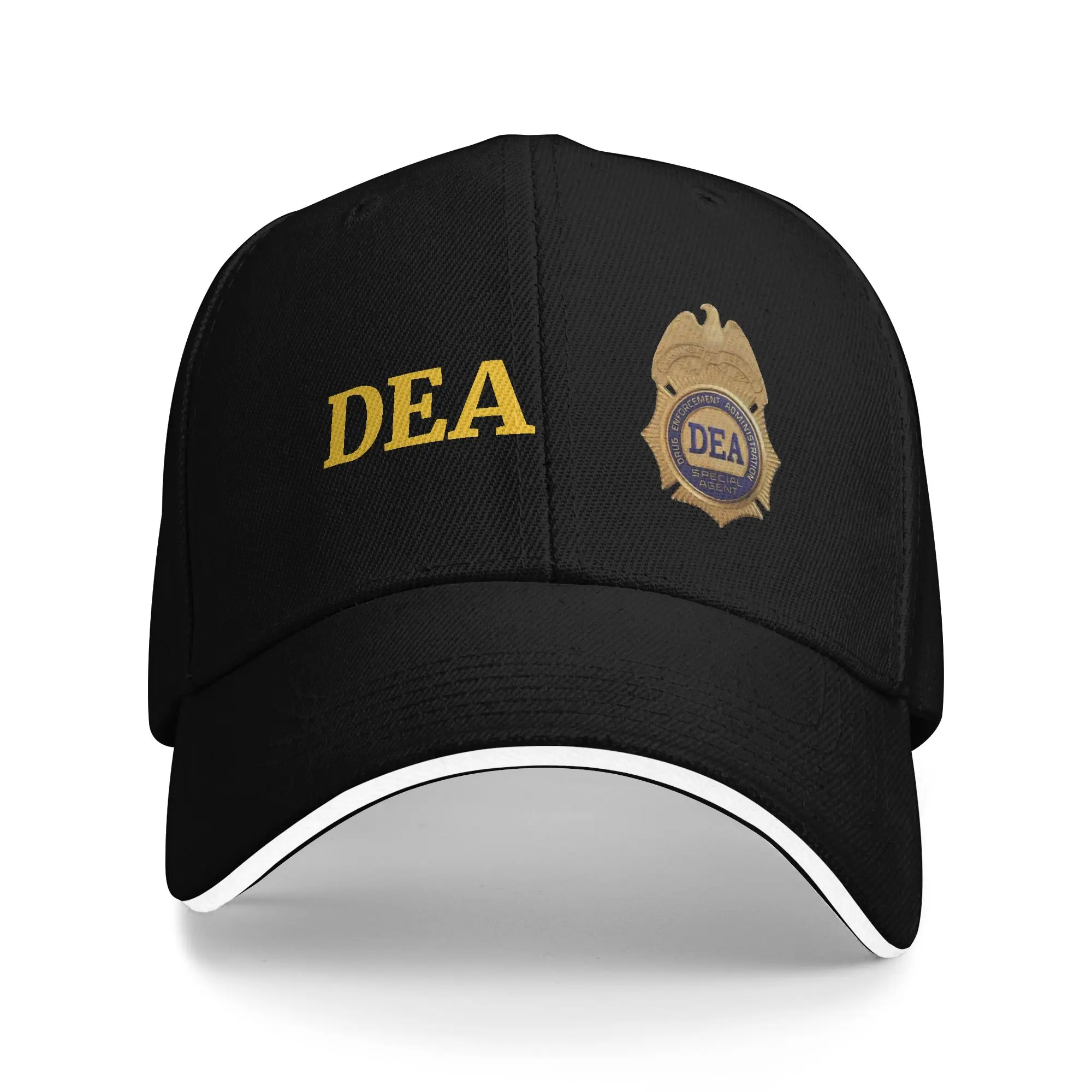DEA US Federal Interdiction Agency Logo Baseball Cap Retro  Sandwich Hat Unisex Style Breathable Dad Hat Outdoor
