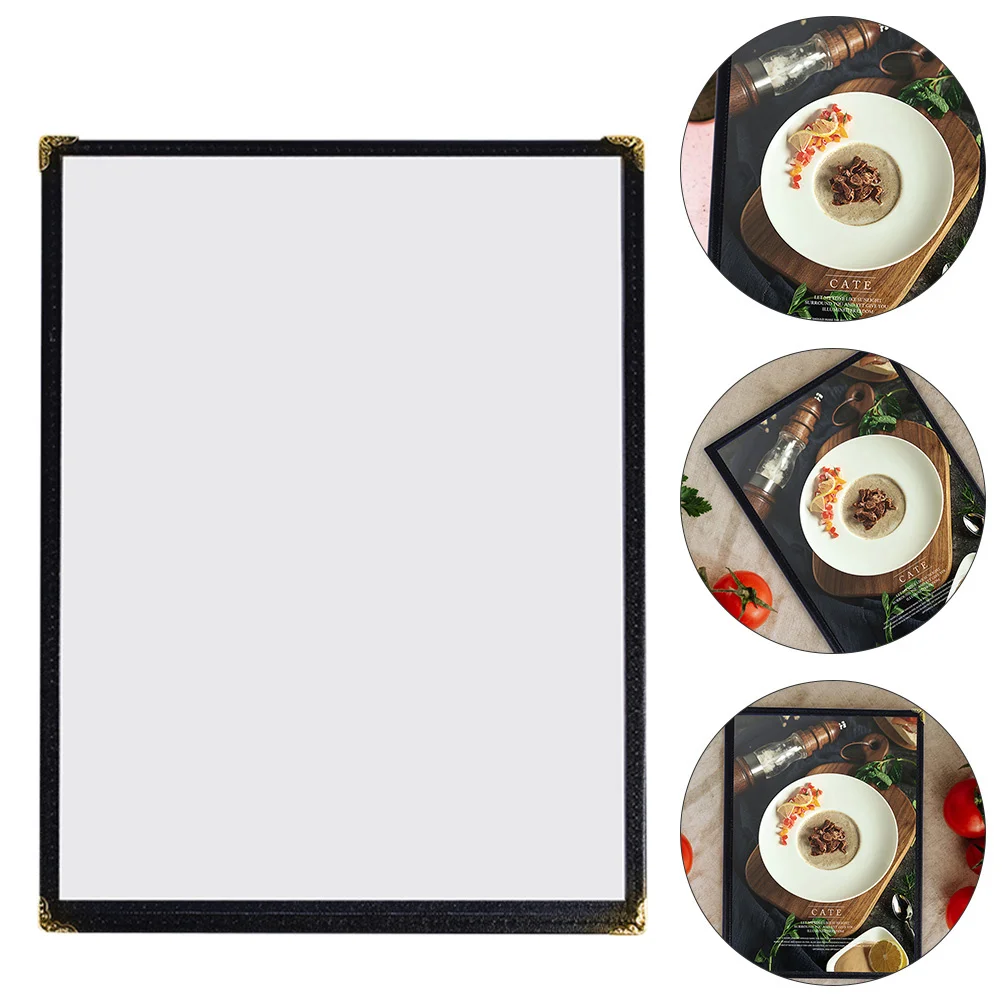

3Pcs Transparent Page Protector Clear Recipe Cover for Chinese Western Restaurants A4 Size Easy Bottom Opening