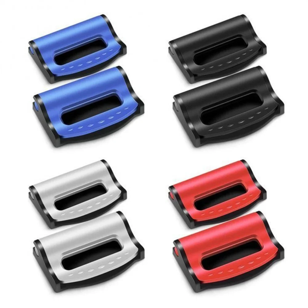 2pcs Universal Car Safety Seat Belt Buckle Clip Seatbelt Stopper Adjuster Clip To Relax Shoulder Neck Car Strap Clips