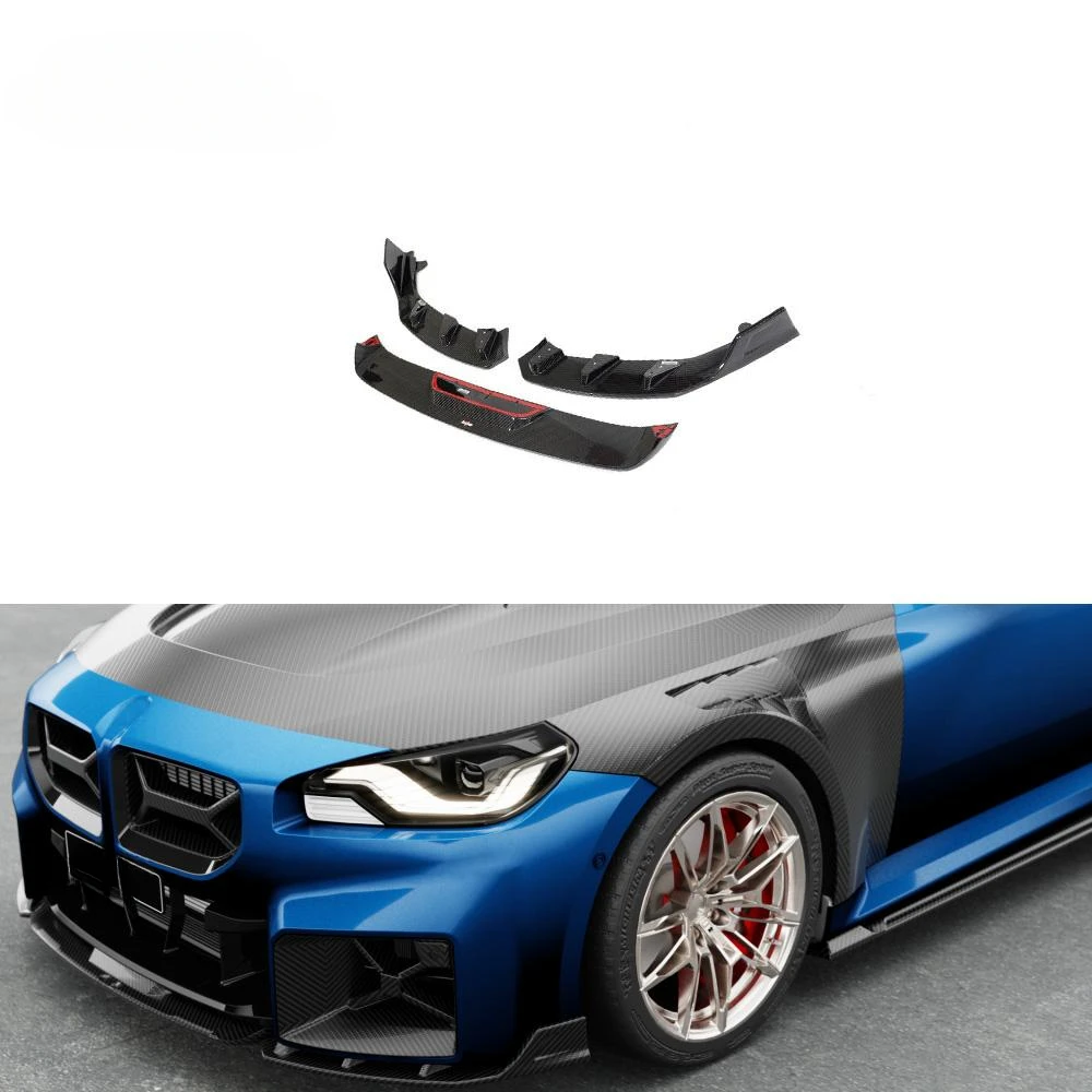 

For BMW G87 M2 Coupe 2022-24 Prepreg Dry Carbon Front Bumper Lip Splitter Chin Spoiler