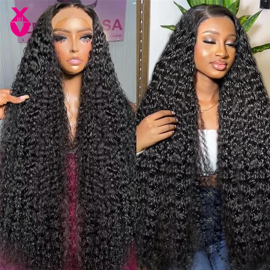 

Deep Wave Hd Transparent Lace Frontal Wig Deep Curly 13X4 Lace Front Human Hair Wigs For Women Wet And Wavy Remy Curly Wig