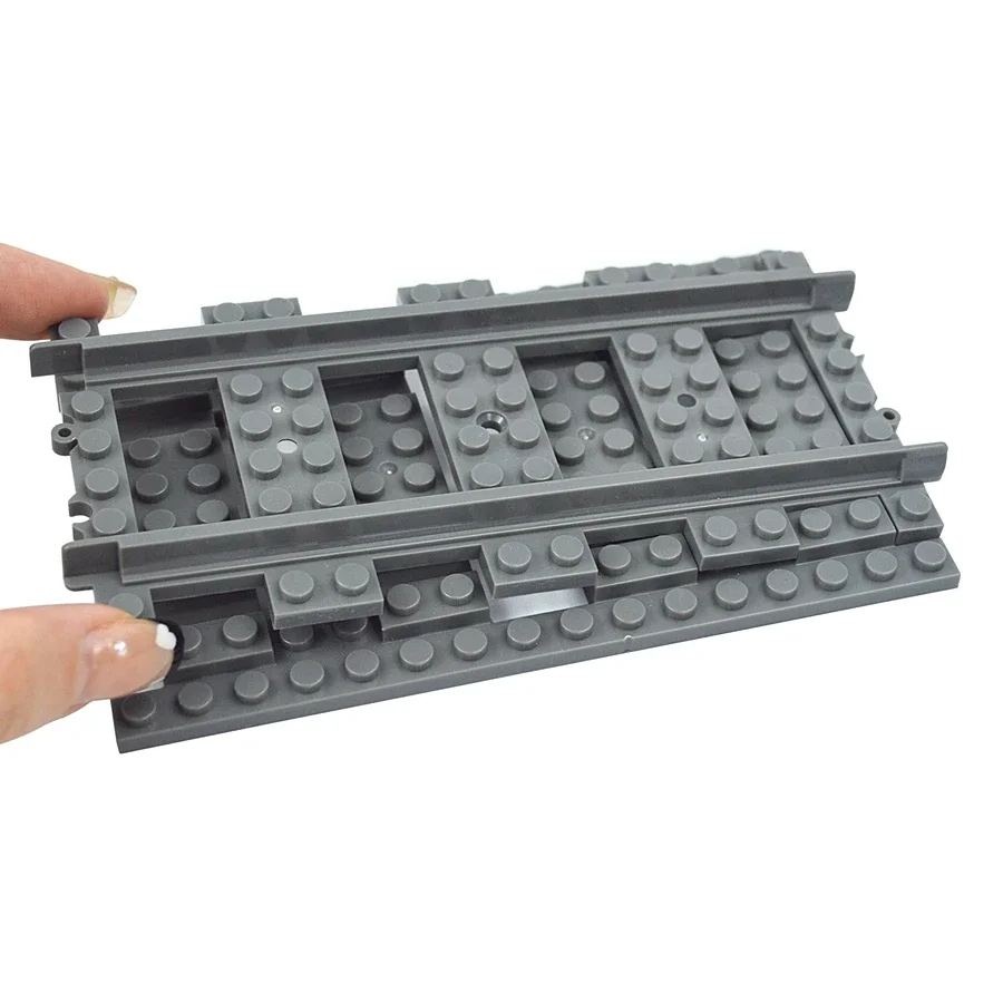 Building Block Creative Models Railways NEW City Trains Flexible Tracks Soft Straight Curved Rails Switch Toys For Kids Gifts