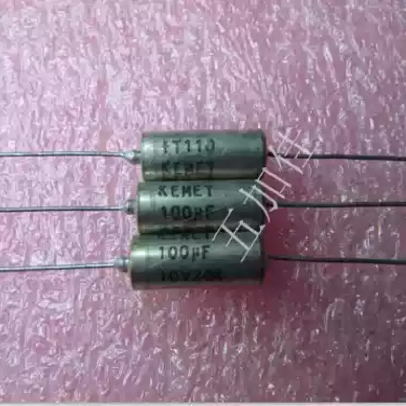 T110C107M010AT7200 imported Jimei T110 10V100UF 20% copper shell silver tantalum capacitor